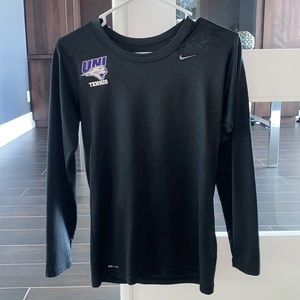 Black Nike Dri-Fit UNI Long Sleeve Shirt, Size Small